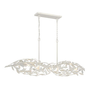 Broche - 6 Light Linear Chandelier-21.5 Inch Tall and 50.5 Inch Wide - 1394883