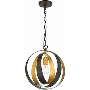 Luna - One Light Sphere Chandelier in Classic Style - 12 Inches Wide by 13.75 Inches High - 430213