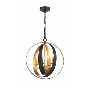 Luna - Four Light Sphere Chandelier in Classic Style - 16 Inches Wide by 18 Inches High
