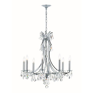 Cedar - Eight Light Chandelier in Minimalist Style - 28 Inches Wide by 29 Inches High