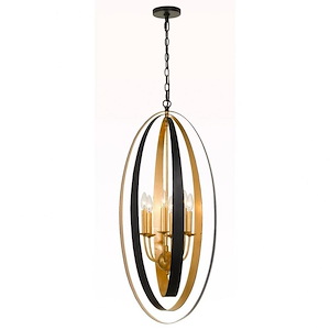 Luna - Six Light Pendant in Classic Style - 16 Inches Wide by 36 Inches High
