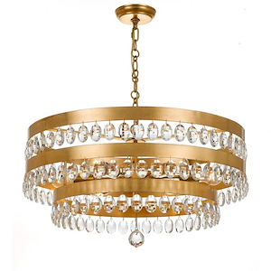 Perla - Six Light Chandelier in Classic Style - 26 Inches Wide by 14.25 Inches High - 1083699