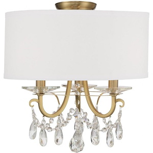 Othello - 3 Light Semi-Flush Mount-15 Inches Tall and 14 Inches Wide