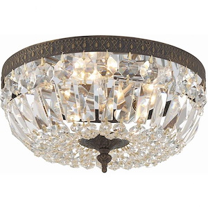 Three Light Flush Mount in Traditional and Contemporary Style - 12 Inches Wide by 7 Inches High - 406817
