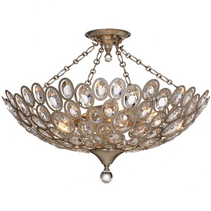 Sterling - Five Light Flush Mount In Classic Style - 24.25 Inches Wide By 14 Inches High