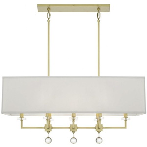 Paxton - Eight Light Linear Chandelier in Classic Style - 38 Inches Wide by 17.5 Inches High - 1083711