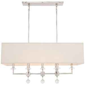 Paxton - Eight Light Linear Chandelier in Classic Style - 38 Inches Wide by 17.5 Inches High