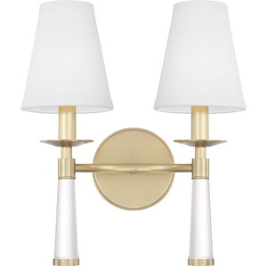 Baxter - Two Light Wall Sconce in Traditional and Contemporary Style - 12 Inches Wide by 15 Inches High - 478098