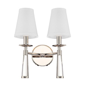 Baxter - Two Light Wall Sconce in Traditional and Contemporary Style - 12 Inches Wide by 15 Inches High - 478098