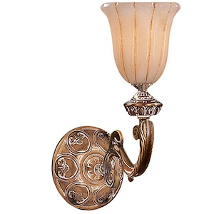 Natural Alabaster - 1 Light Wall Sconce In Classic Style - 6.5 Inches Wide By 14 Inches High