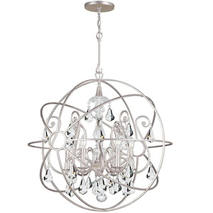 Solaris - Six Light Chandelier in Traditional and Contemporary Style - 28 Inches Wide by 29.75 Inches High