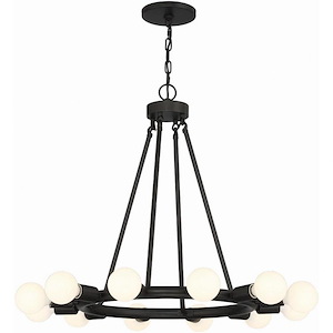 Dakota - 12 Light Chandelier in Minimalist Style - 23 Inches Wide by 25 Inches High