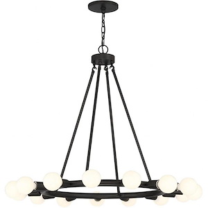 Dakota - 15 Light Chandelier in Minimalist Style - 28 Inches Wide by 30 Inches High