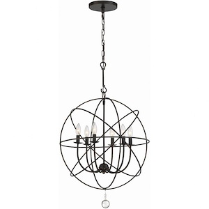 Solaris - Six Light Chandelier in Minimalist Style - 22.5 Inches Wide by 27.5 Inches High