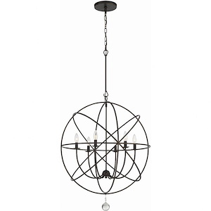 Solaris - Six Light Chandelier in Minimalist Style - 28.5 Inches Wide by 35.5 Inches High