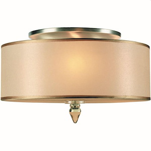 Luxo Transitional 3 Light Ceiling Mount Steel in Contemporary Style - 14 Inches Wide by 8.5 Inches High - 406901