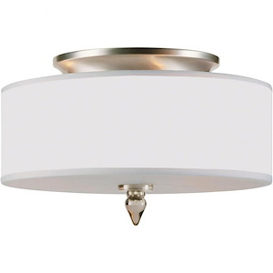 Luxo Transitional 3 Light Ceiling Mount Steel in Contemporary Style - 14 Inches Wide by 8.5 Inches High