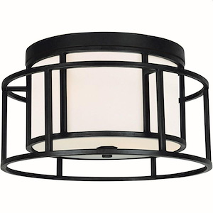 Hulton - Two Light Flush Mount In Classic Style - 15 Inches Wide By 9.25 Inches High