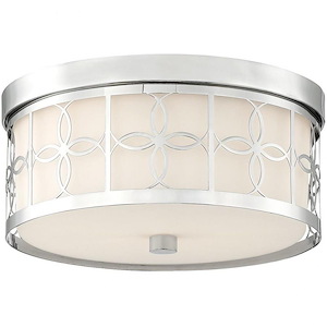 Anniversary - Two Light Flush Mount in Traditional and Contemporary Style - 13.5 Inches Wide by 6 Inches High