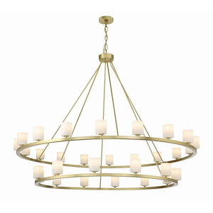 Aragon - 105W 30 LED 2-Tier Chandelier-50 Inches Tall and 58.75 Inches Wide