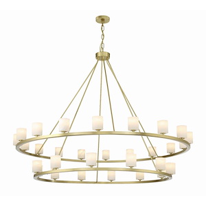 Aragon - 105W 30 LED 2-Tier Chandelier-46 Inches Tall and 58.75 Inches Wide
