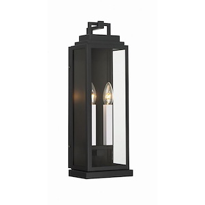 Aspen - 2 Light Outdoor Wall Sconce-19 Inches Tall and 6.5 Inches Wide
