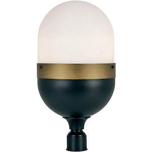 Capsule - Three Light Outdoor Post Lantern In Contemporary Style - 12.25 Inches Wide By 23.25 Inches High