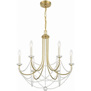 Delilah - 6 Light Chandelier In Traditional Style-27.5 Inches Tall and 24 Inches Wide