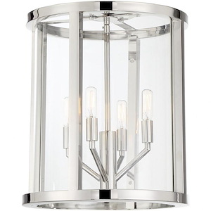 Devon - 4 Light Flush Mount-16.75 Inches Tall and 14 Inches Wide
