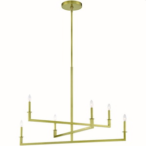 Dante - 6 Light Chandelier In Farmhouse And Industrial Style-32 Inches Tall And 44 Inches Wide