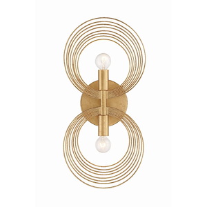 Doral - 2 Light Wall Mount in Traditional and Contemporary Style - 7.75 Inches Wide by 16.5 Inches High
