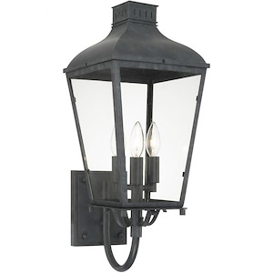 Dumont - Three Light Outdoor Wall Mount In Contemporary Style - 9.25 Inches Wide By 23.5 Inches High