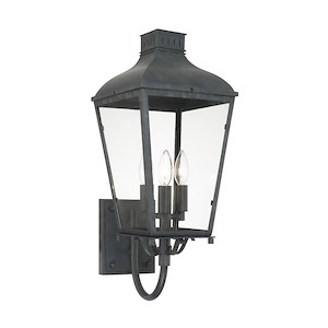 Dumont - Three Light Outdoor Wall Mount In Contemporary Style - 9.25 Inches Wide By 23.5 Inches High