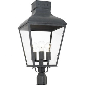 Dumont - Three Light Outdoor Post Mount In Traditional And Contemporary Style - 12 Inches Wide By 25 Inches High