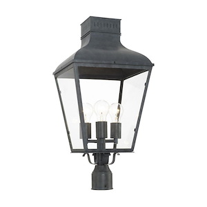Dumont - Three Light Outdoor Post Mount In Traditional And Contemporary Style - 12 Inches Wide By 25 Inches High - 1333248