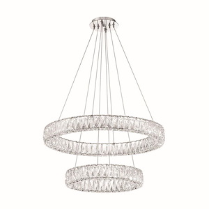 Kinsley - 72W 1 LED Chandelier-12 Inch Tall and 28 Inch Wide