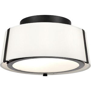 Fulton - Two Light Flush Mount in Traditional and Contemporary Style - 12 Inches Wide by 6 Inches High - 843955