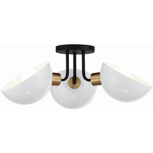 Gigi - 3 Light Flush Mount In Modern And Contemporary Style-9.25 Inches Tall And 22.75 Inches Wide - 1093941