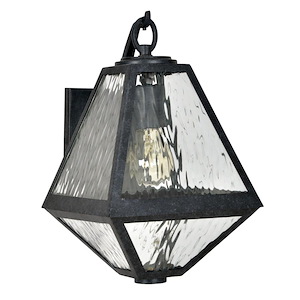 Glacier - One Light Outdoor Wall Mount in Minimalist Style - 8 Inches Wide by 12.75 Inches High