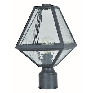 Glacier - One Light Outdoor Post Lantern in Minimalist Style - 8 Inches Wide by 15.5 Inches High