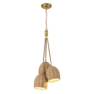 Jace - 10.5W 3 LED Pendant-28 Inches Tall and 11 Inches Wide