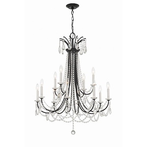Karrington - 12 Light Chandelier In Traditional Style-40 Inches Tall and 30 Inches Wide