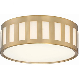 Kendal - Three Light Flush Mount in Classic Style - 14 Inches Wide by 5 Inches High