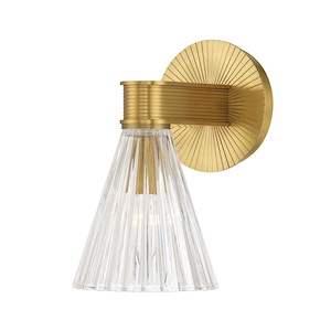 Lotus - 1 Light Wall Sconce-9.5 Inch Tall and 5.5 Inch Wide - 1394839