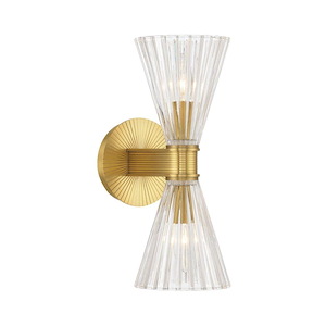 Lotus - 2 Light Wall Sconce-13.75 Inch Tall and 5.5 Inch Wide - 1394871