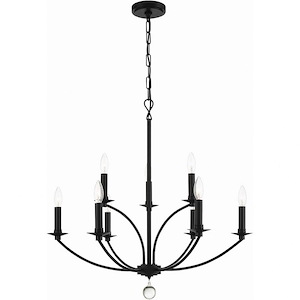 Mila - 9 Light Chandelier-29 Inches Tall and 28 Inches Wide