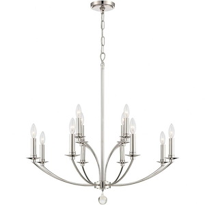 Mila - 12 Light Chandelier In Traditional Style-32.5 Inches Tall and 32 Inches Wide - 1279686