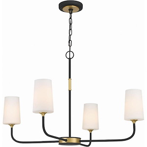 Niles - 4 Light Chandelier In Traditional Style-22.25 Inches Tall and 34 Inches Wide