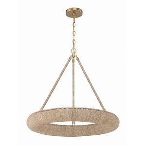 Oakley - 21W 6 LED Chandelier-3.5 Inches Tall and 24 Inches Wide