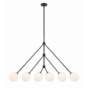 Omni - 6 Light Chandelier In Modern Style-28 Inches Tall and 46.5 Inches Wide